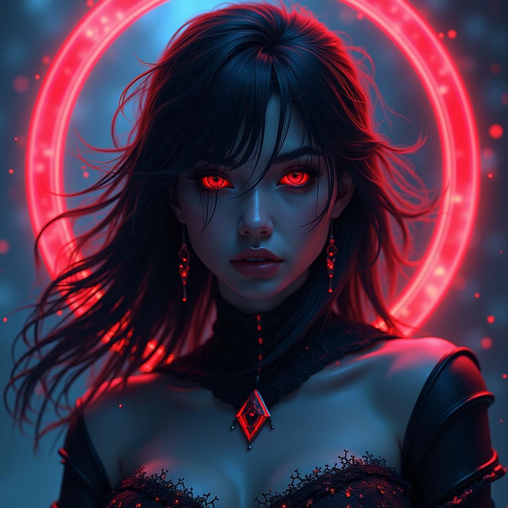 Lilith: Femme Fatale Warrior in High-Fantasy Concept Art