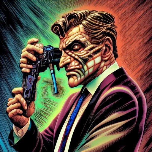 Two-Face Comic Book Art by Brooks and Mumford