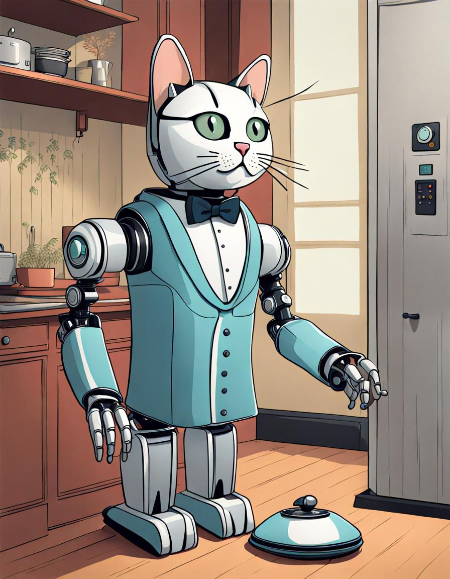 Robot cat Butler