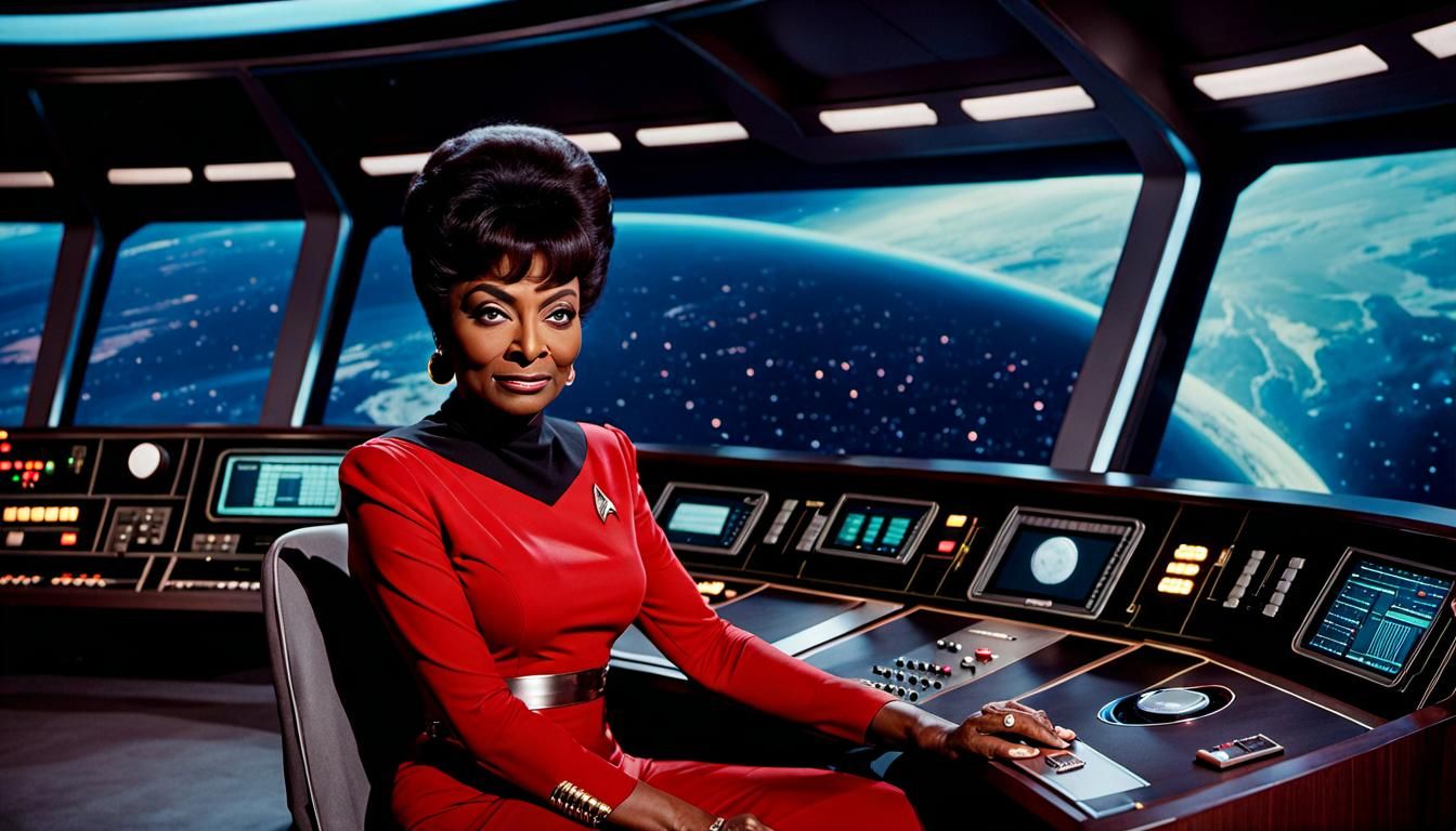 Uhura at Communications Console on the Enterprise