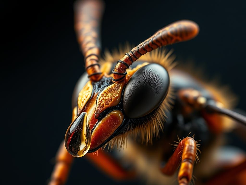 Hyper-Realistic Macroscopic Portrait of a Hornet's Stinger