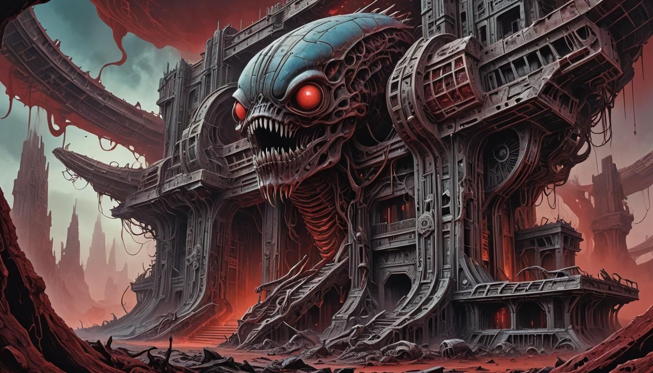 Martian Ruins in Polish Comic Book Style