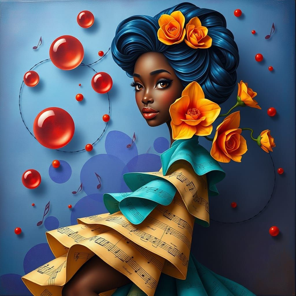 Angular Beauty in Cubist Style