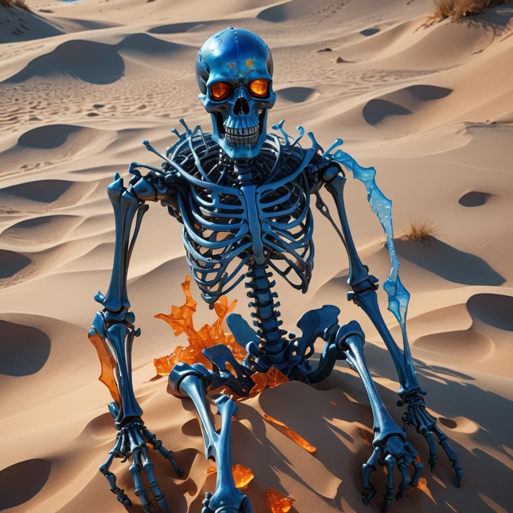 Glass Monster Skeleton on Dune: Fantasy Concept Art