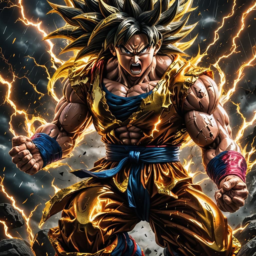 Son Goku Super Saiyan 4 Fighting Pose