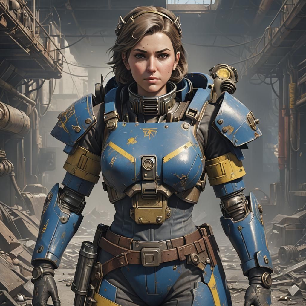 Fallout 4 Vault Dweller in 3D Anime Art