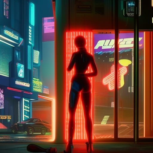 Cyberpunk Chiba City Neonscape