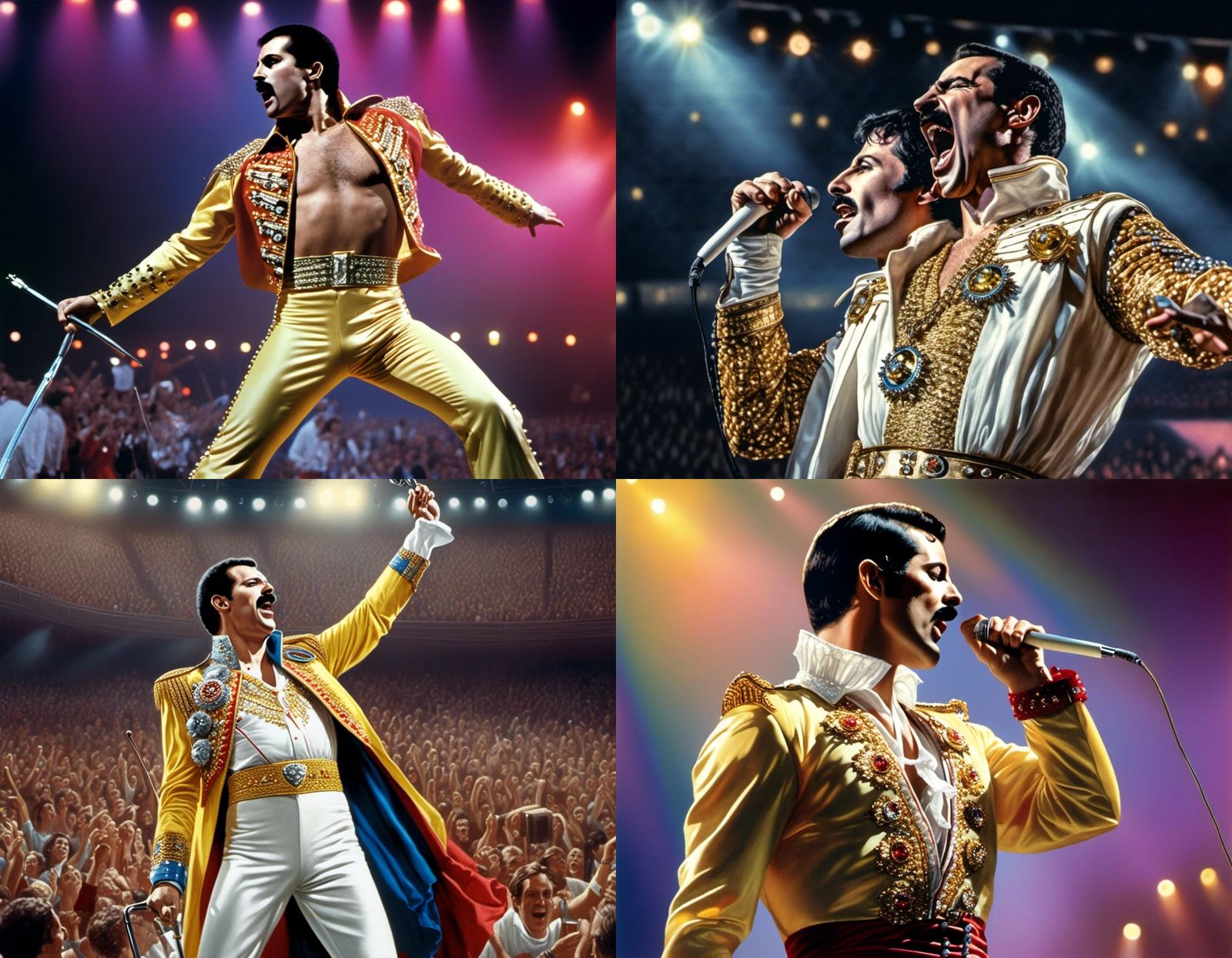Freddy Mercury in Concert: Epic, Detailed, Colorful