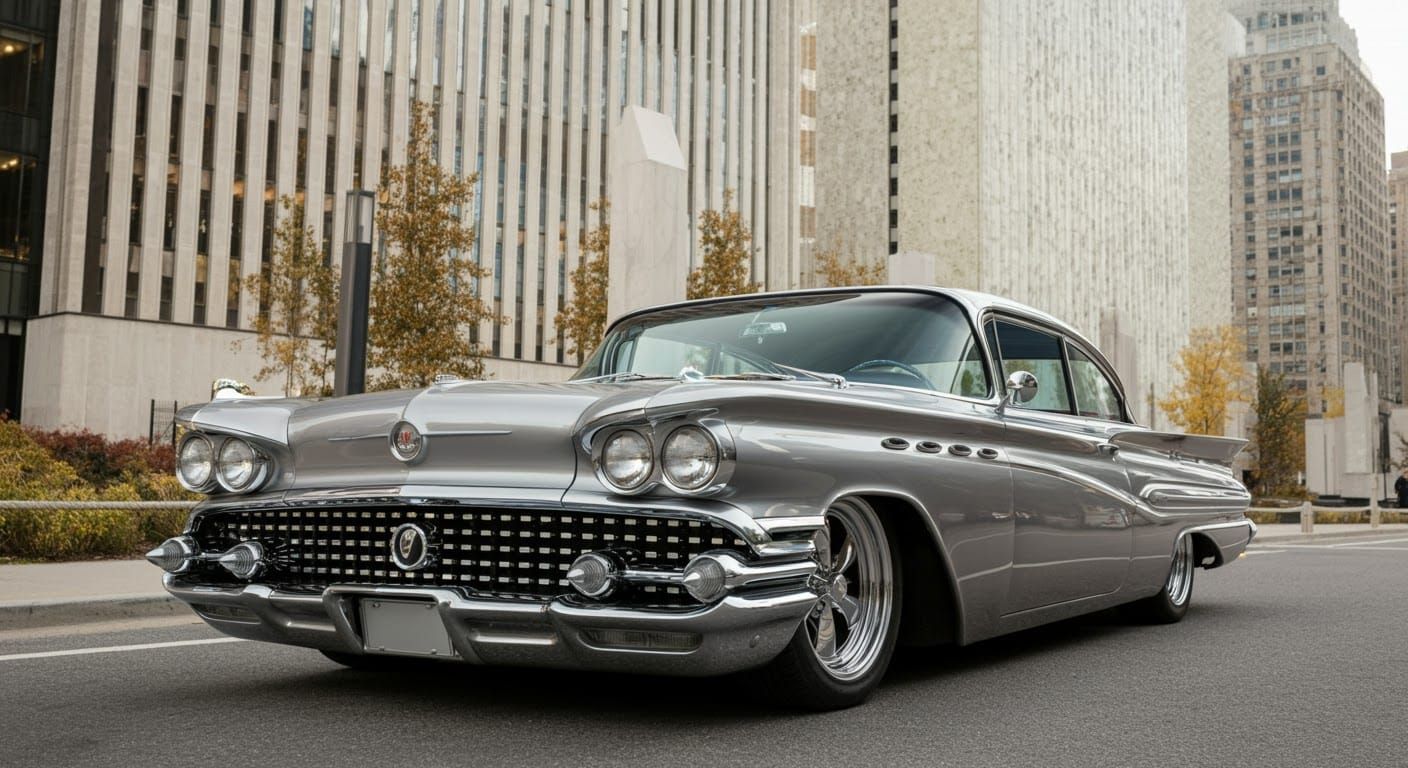 1959 Buick Electra Convertible at United Nations Plaza