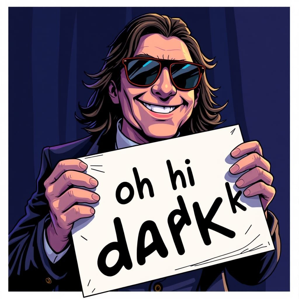 Tommy Wiseau Greets the Shadows in Manga Style