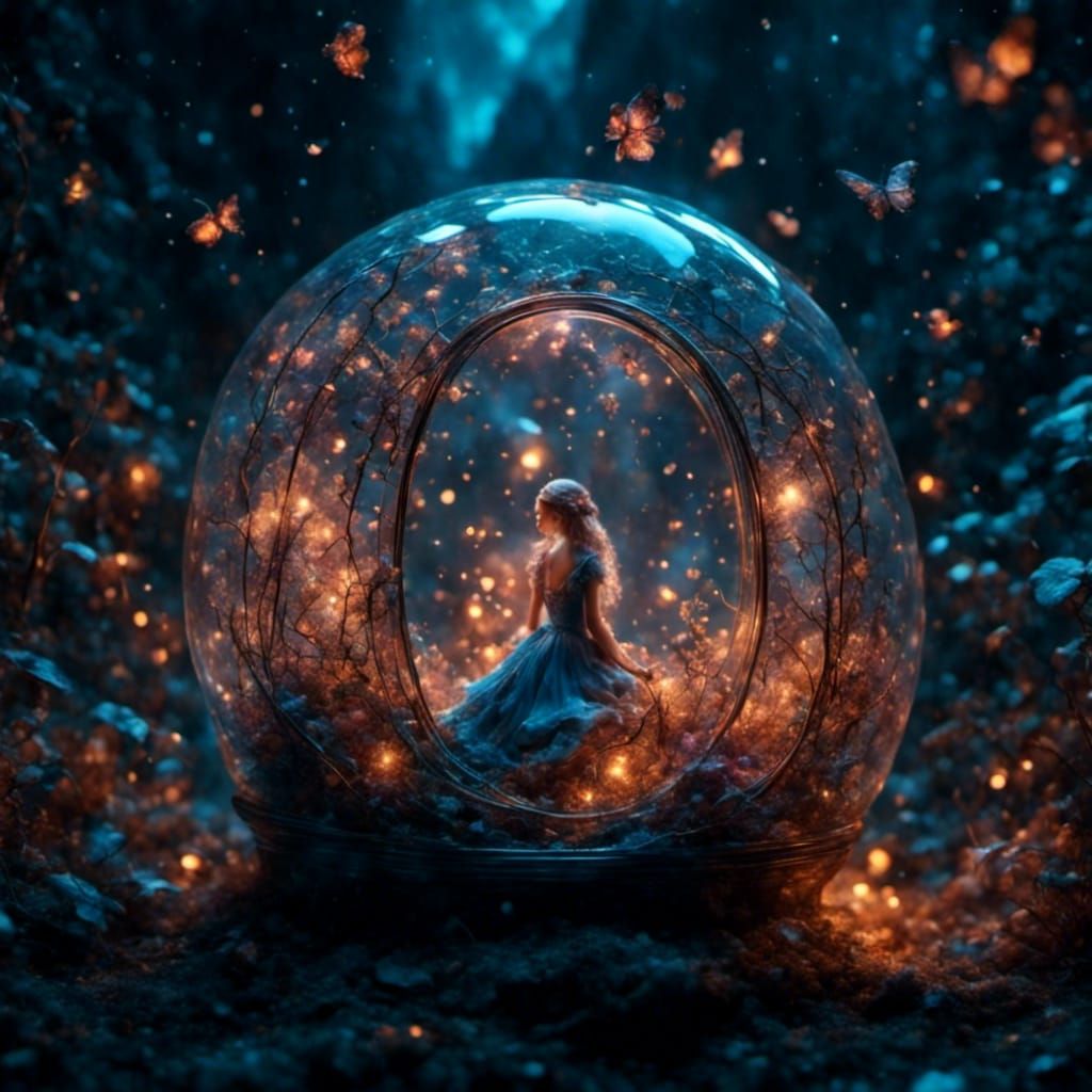 Trapped Fairy in Detailed Matte Painting