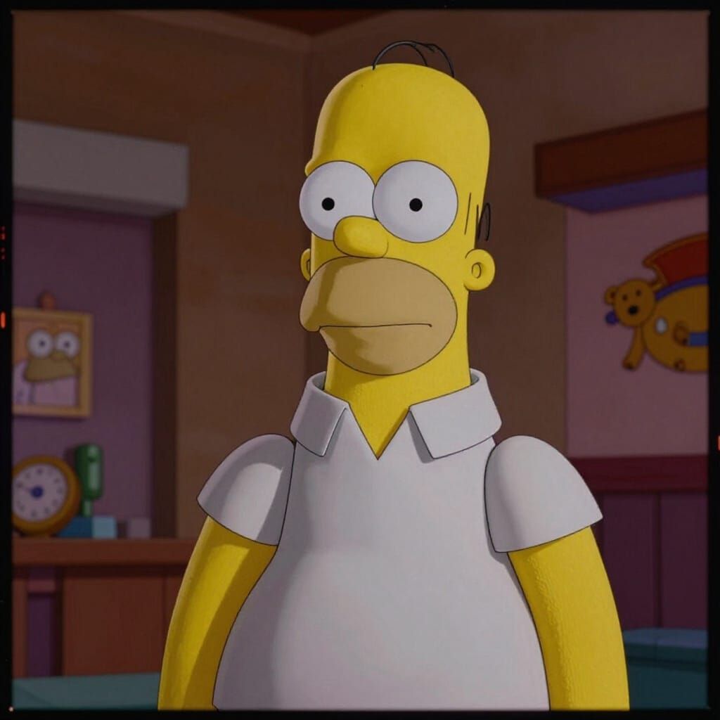 Homer Simpson in Dramatic Cinematic Film Still