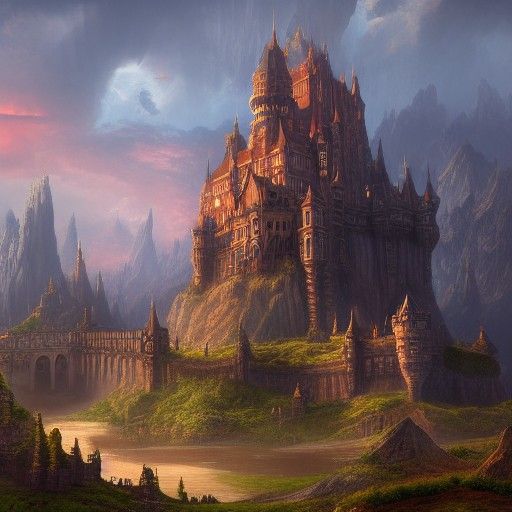 Fantastical Castle Concept Art in Deep Color