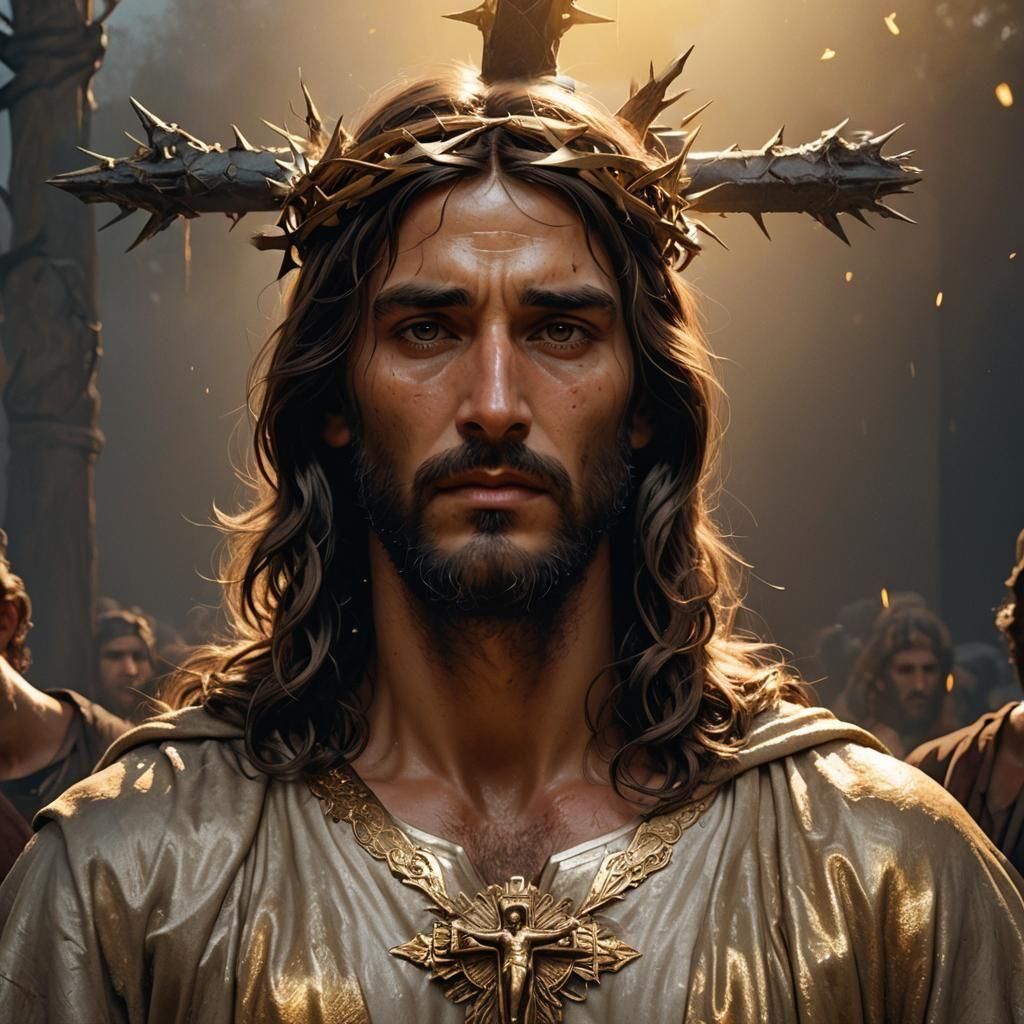 Crucifixion Portrait in Hyperdetailed Style