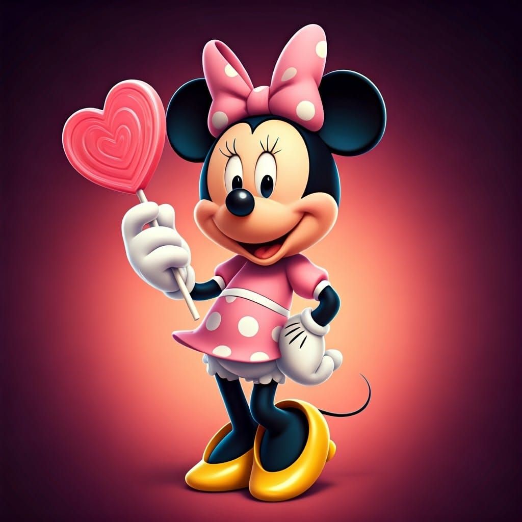 Minnie Mouse in Vibrant 3D Concept Art