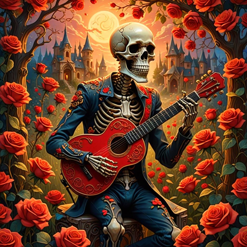 Red Roses in Psychedelic Bloom, Grateful Dead Album Cover