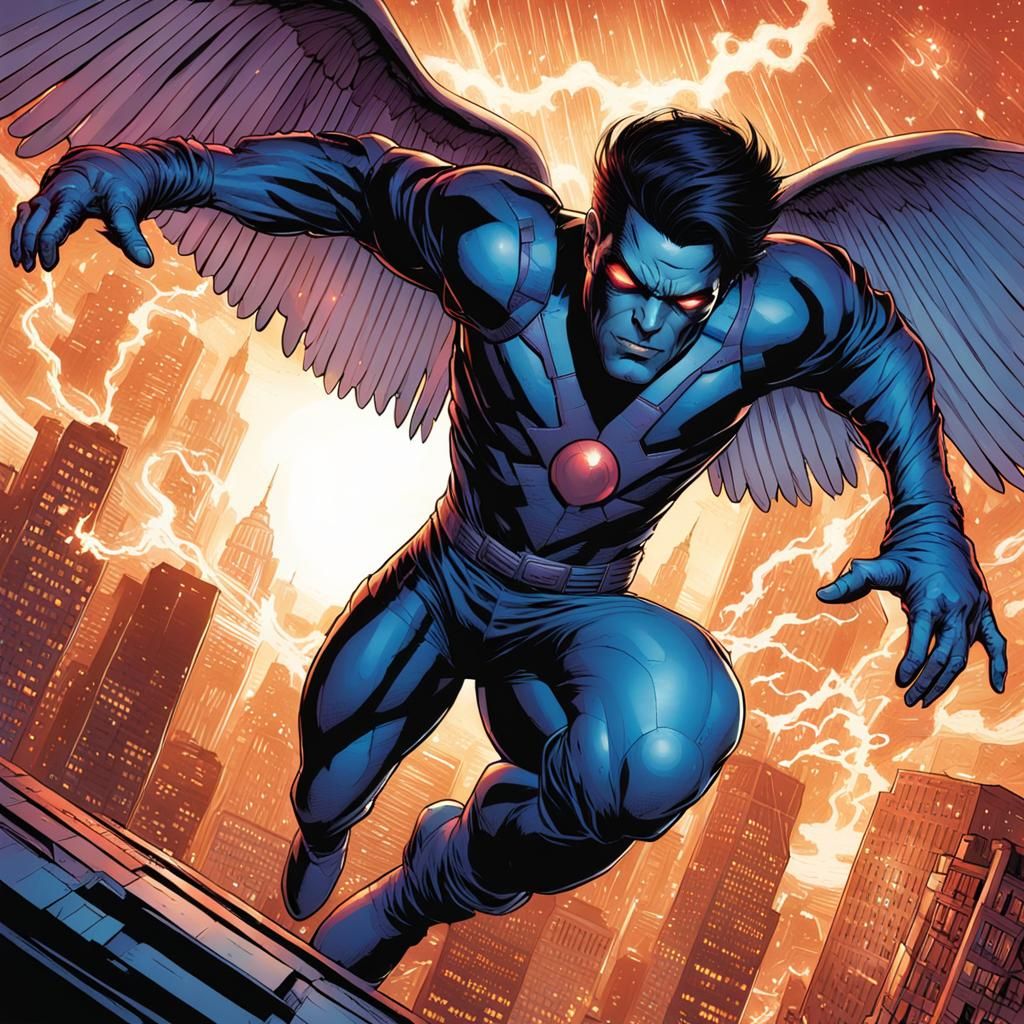 Archangel Nightcrawler Comic Book Art