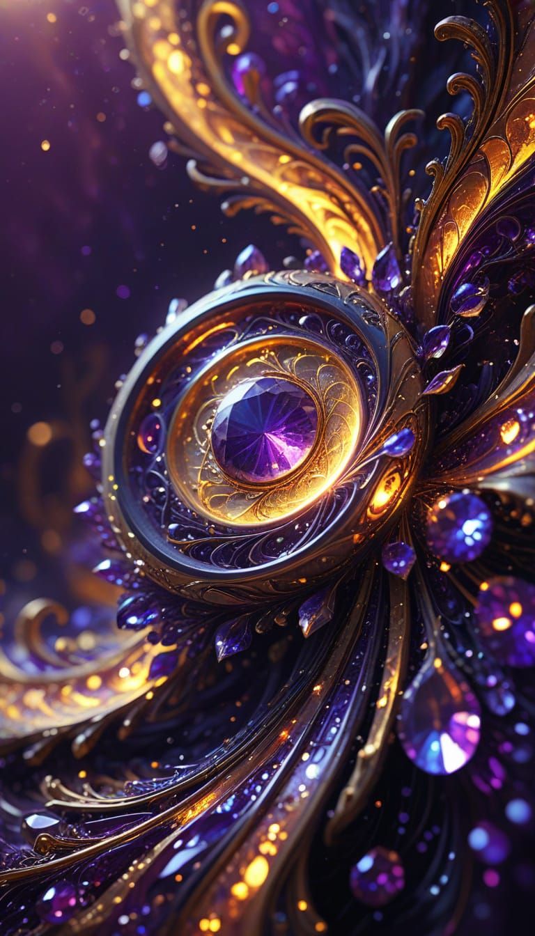 Luminescent Being Coalesces in Art Nouveau Style