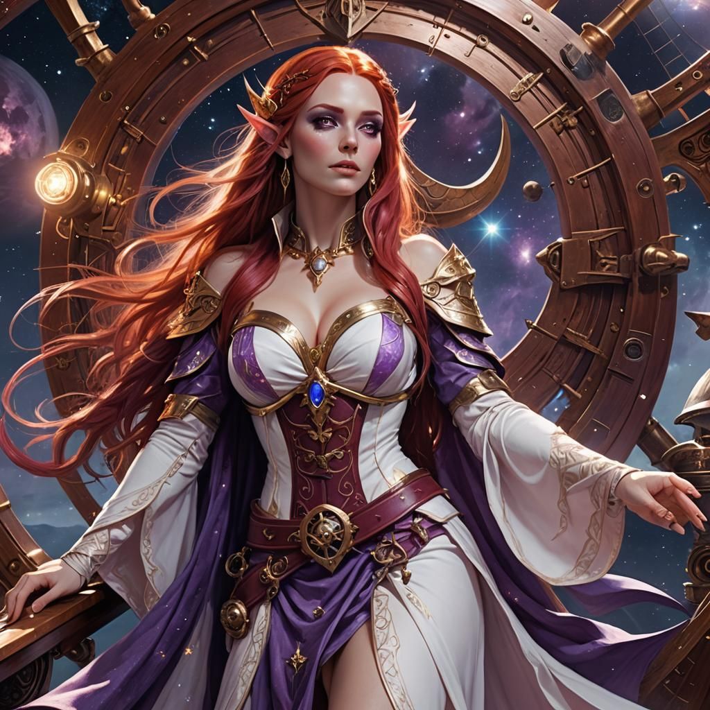 Astral Elf Sorceress on a Spaceship
