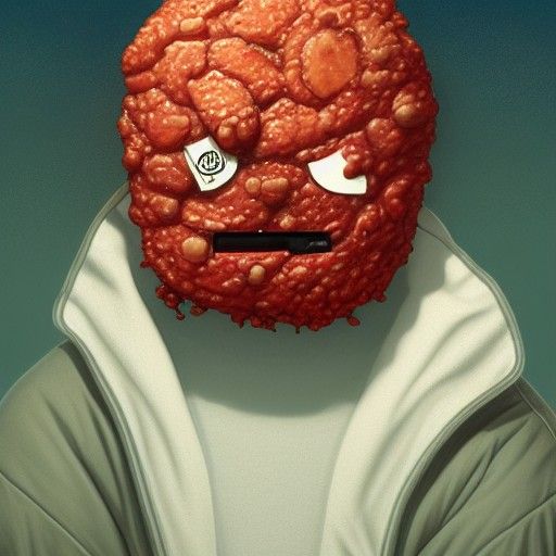 Hyperrealistic Meatwad Portrait in Comic Art Style