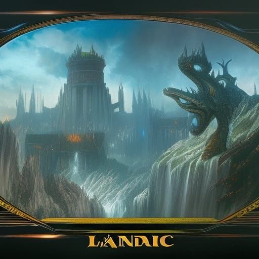 Epic Landscape Art for Magic the Gathering Land Card