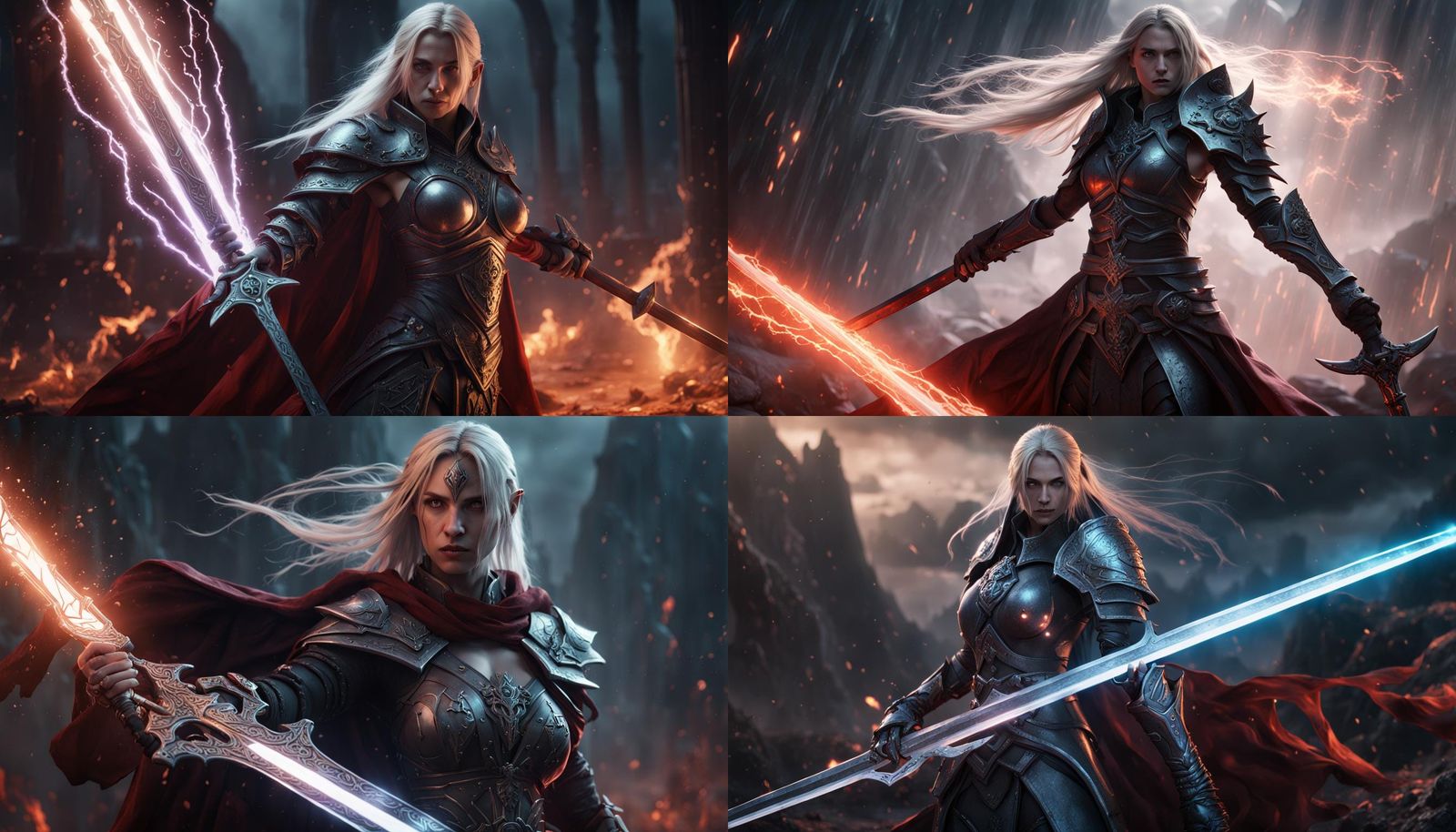 Female Elric with Stormbringer: Fantasy Concept Art
