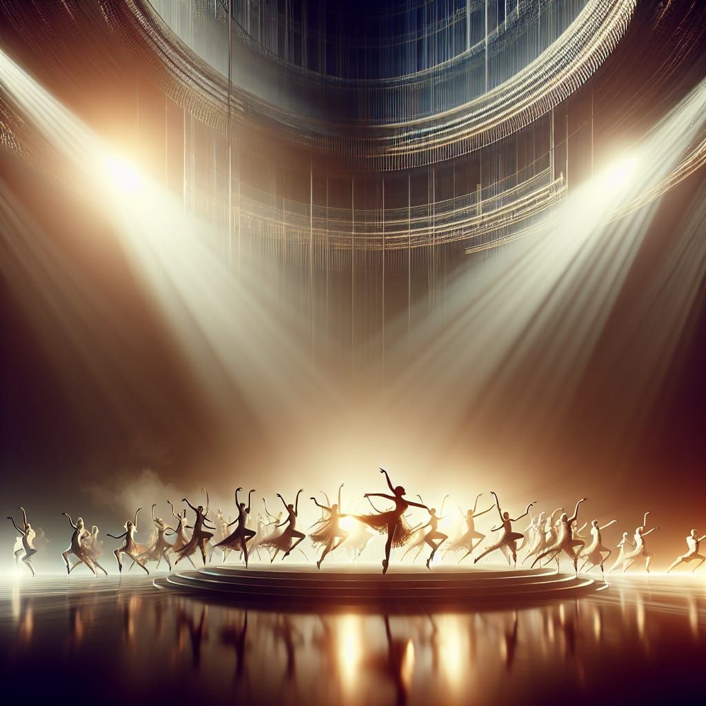 Dramatic Modern Dance Performance on Minimalist Stage