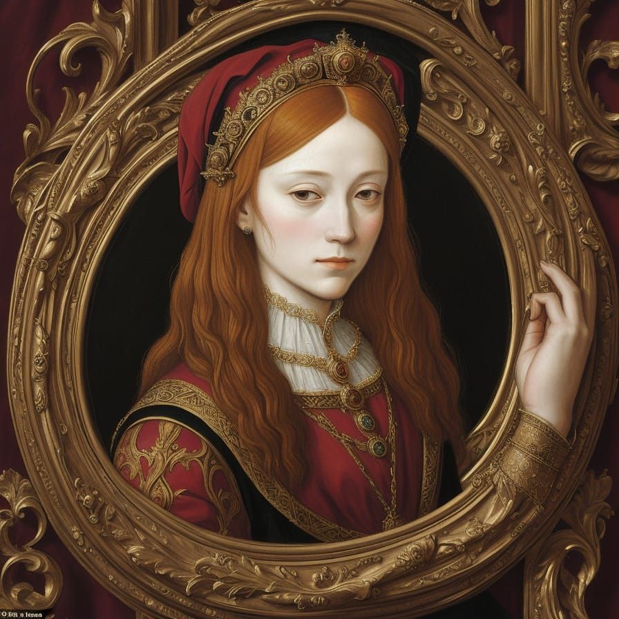 Renaissance Queen Portrait in Northern Renaissance Style