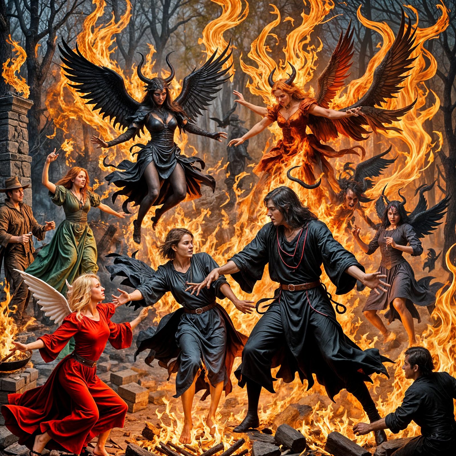 Enchantment Dance: Witches, Demons, and Angels by Fire
