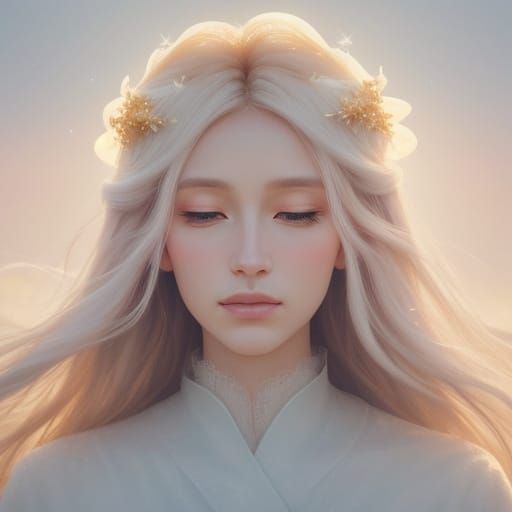 Angel of Divine Solace in Ethereal Glow