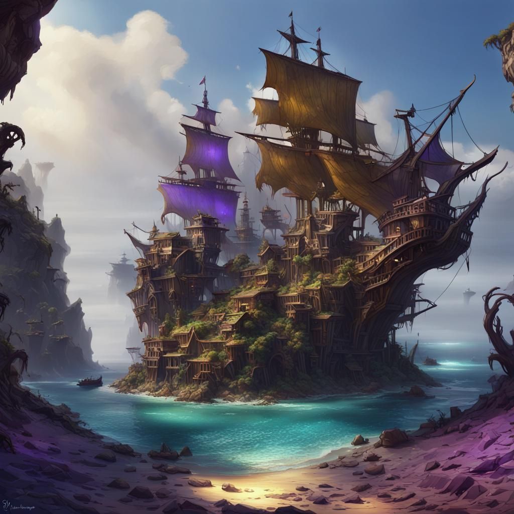 Fantasy Pirate Island from Shipwrecks