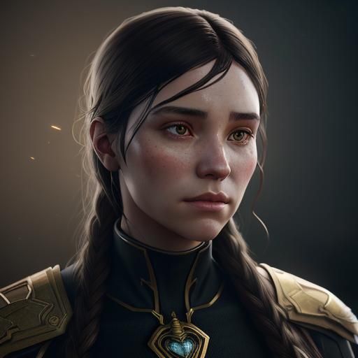 Hyperdetailed Heart Pulpit Portrait in Triadic Colors