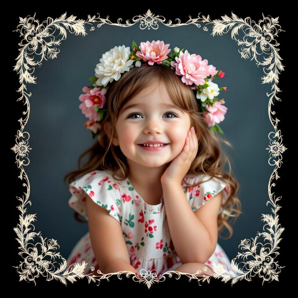 A Joyful Girl Smiling