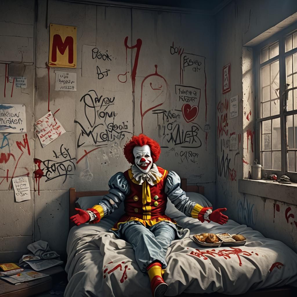 Ronald McDonald's Prison Blues: A Matte Painting