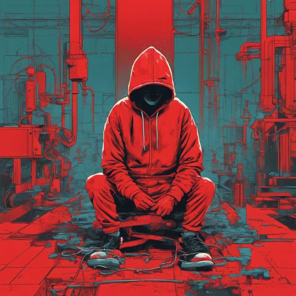 Factory Worker Breaking Free: Pop Art in 8K