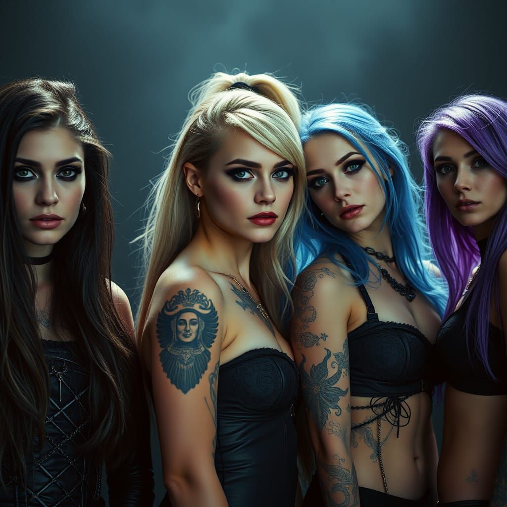 Dramatic Portrait of Women with Unique Styles and Piercings ...