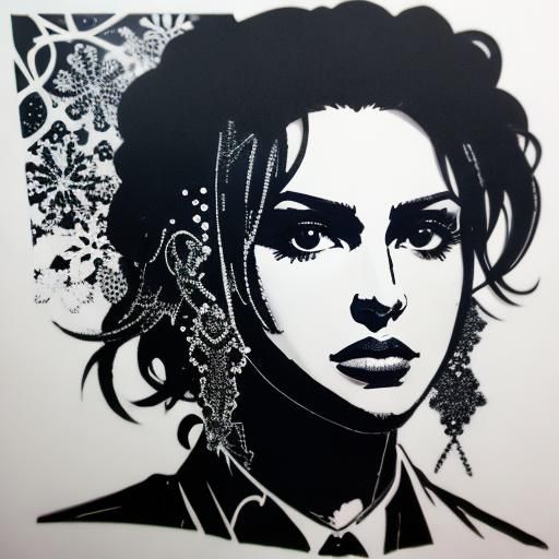 Simple Stencil Art Illustration
