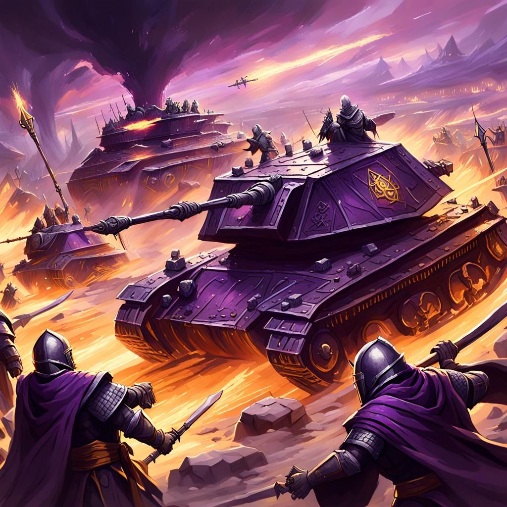 Epic Dark Fantasy Battle Scene Concept Art