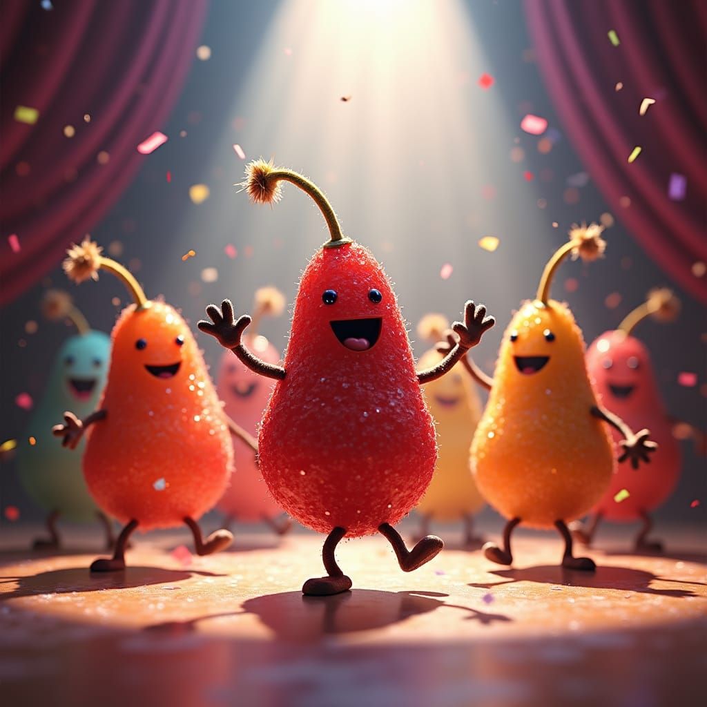 Singing and dancing fruit snacks
