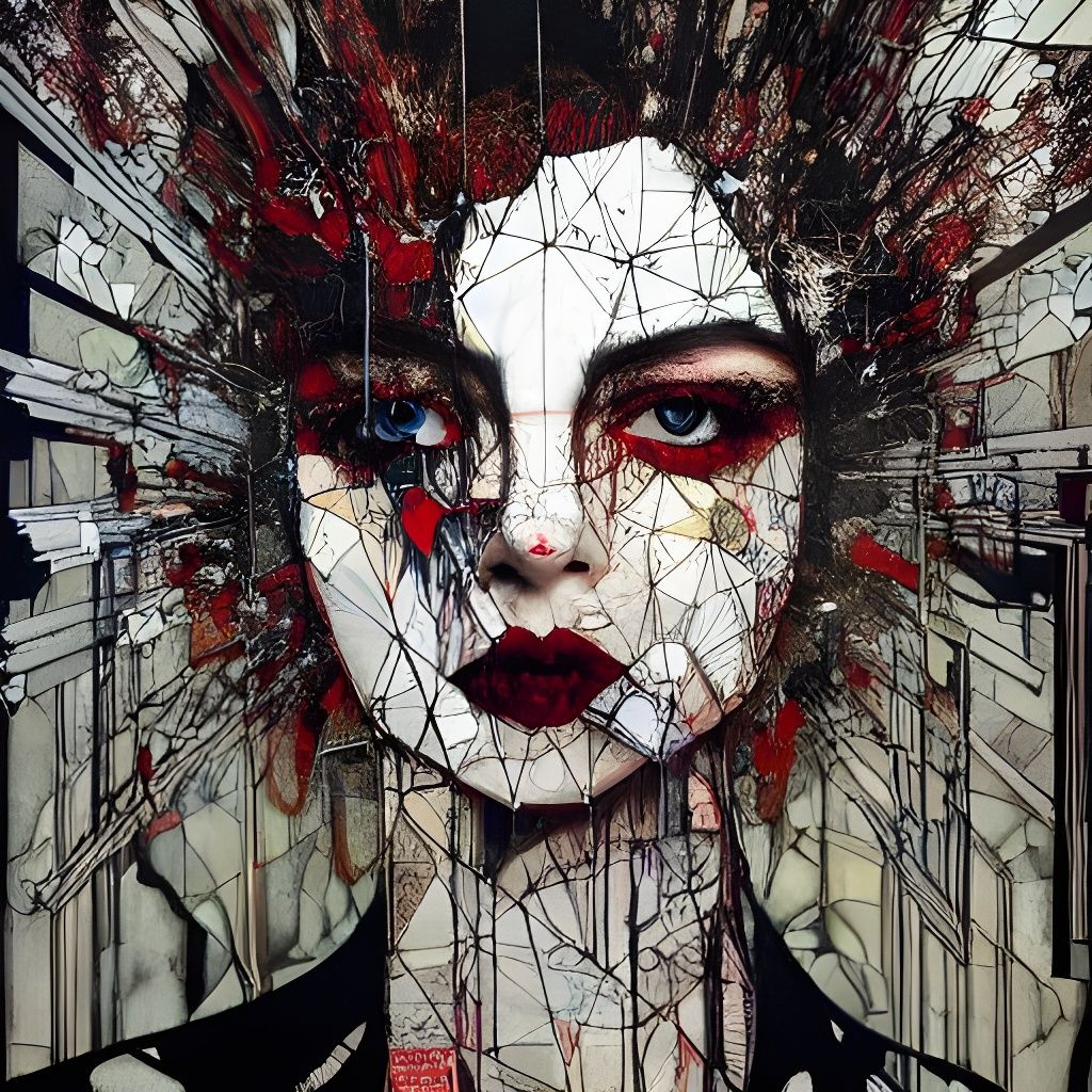 Abstract Sublime Expression in Collage Style