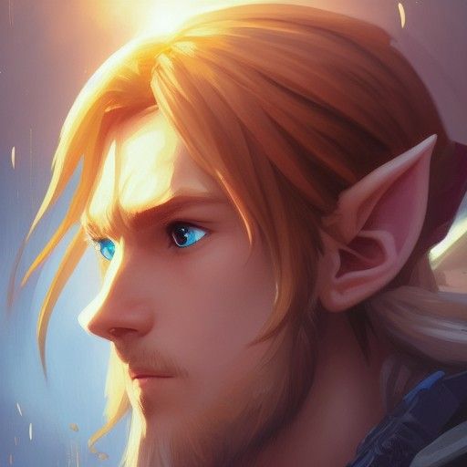 Link Portrait in Hyperdetailed Art Nouveau Style