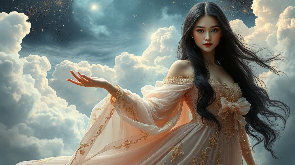 Ethereal Angelica Faith Portrait with Celestial Gown
