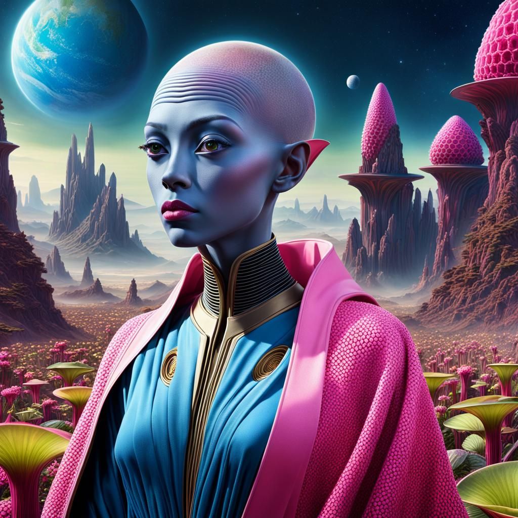 Blue Aliens Discover Carnivorous Plants: Maximalist Photo Po...