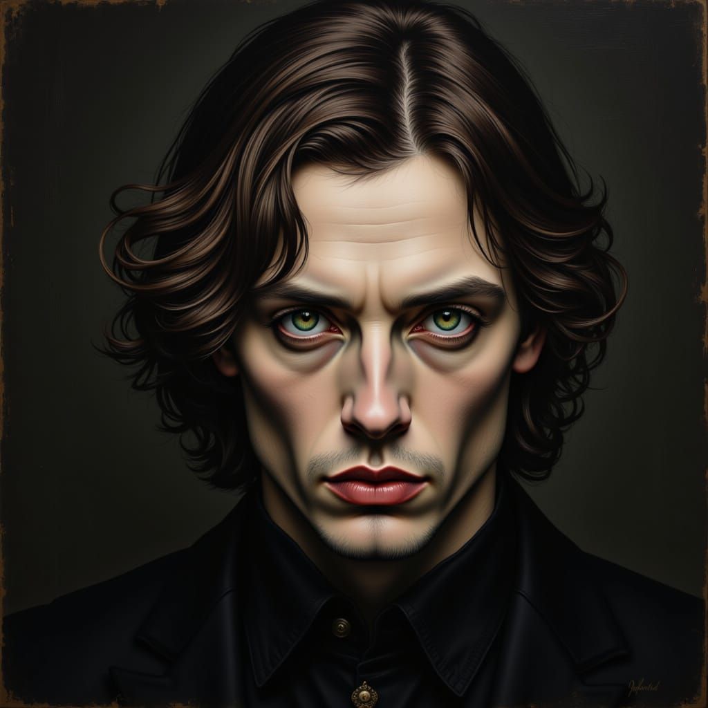Intense Portrait in Baroque Realism Style