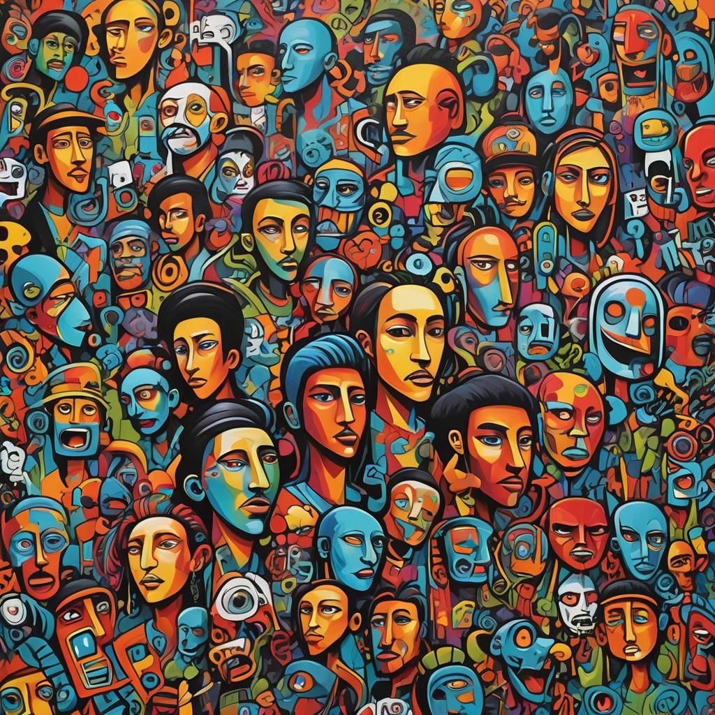 graffiti faces
