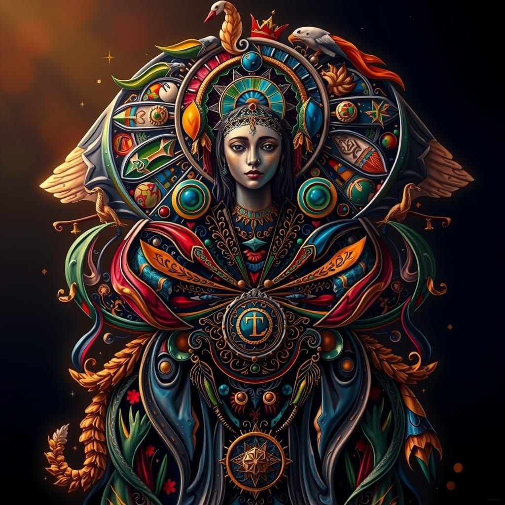 Masterpiece Painting of Beauty and Truth