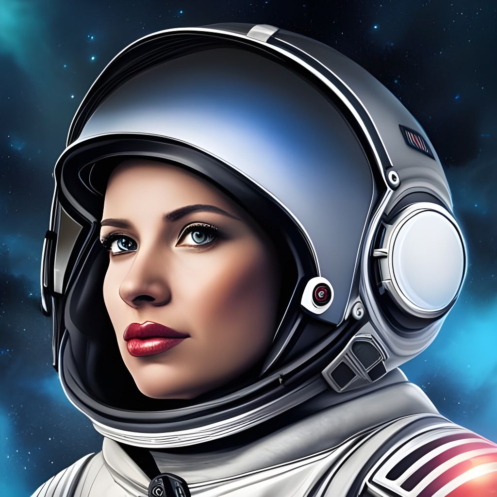 Astronaut Portrait in Comic Book Style