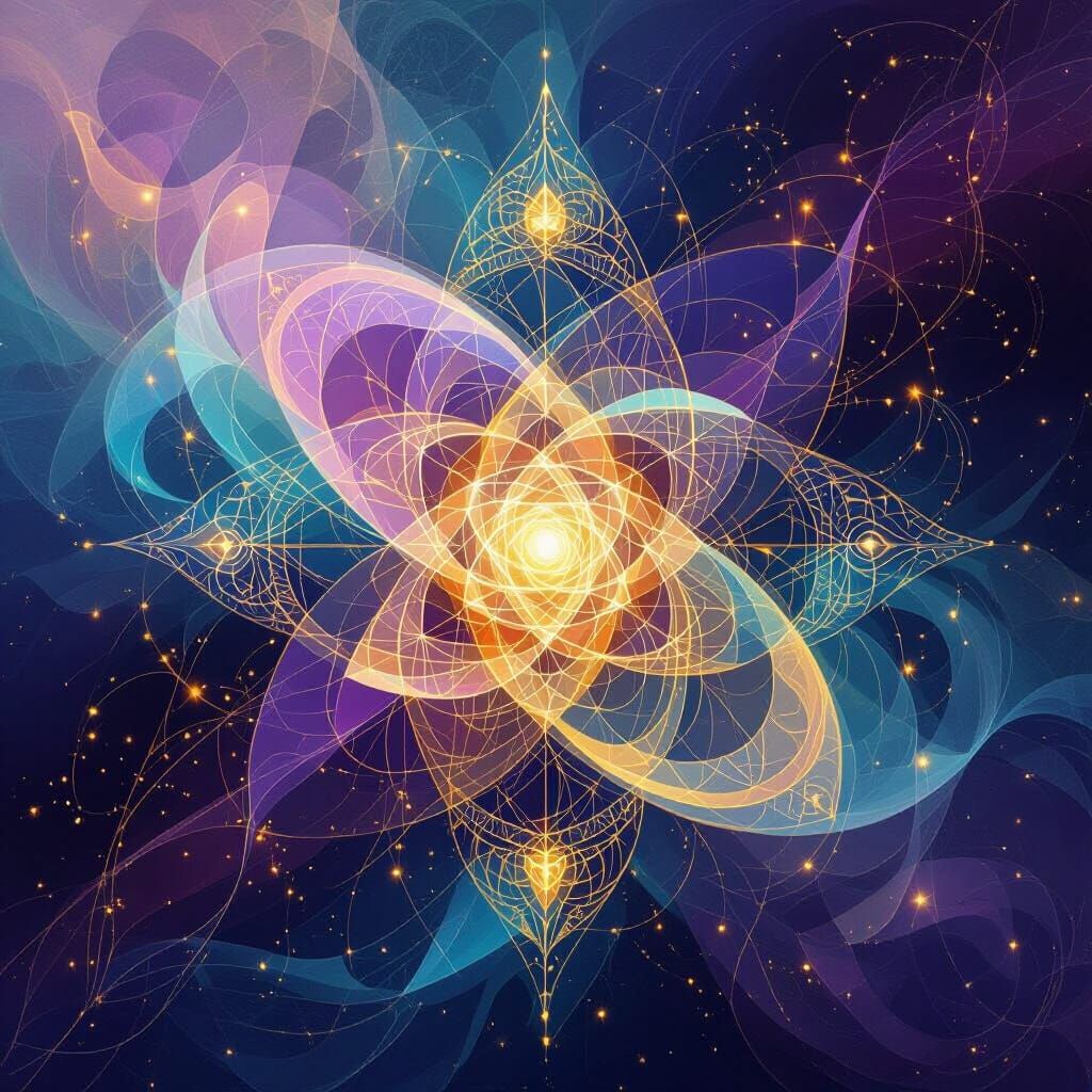 Abstract Sacred Geometry Digital Painting