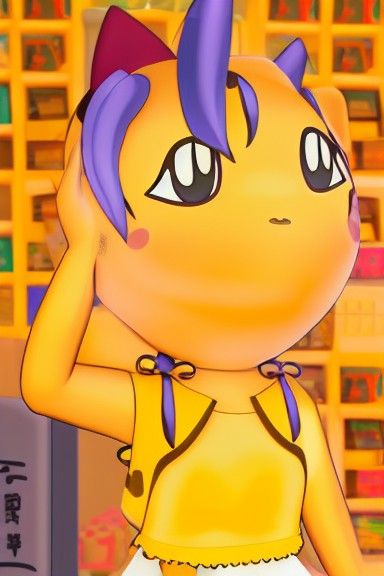 Ankha From Animal Crossing in Anime Style
