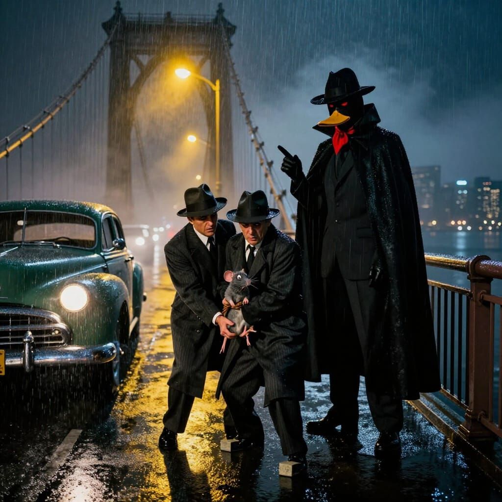 1940s Film Noir: Shadowduck Rescues Mouse from Gangsters